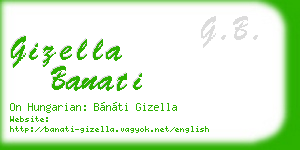gizella banati business card